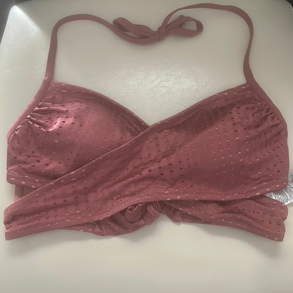 H&M cross cross detail bikini (mauve)